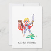 Elke leeftijd Kinder Tween Dragon middeleeuwse Kni Kaart (Achterkant)