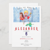 Elke leeftijd Kinder Tween Dragon middeleeuwse Kni Kaart (Voorkant / Achterkant)