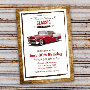 ELKE LEEFTIJD - Klassieke Auto Vintage Verjaardags Kaart