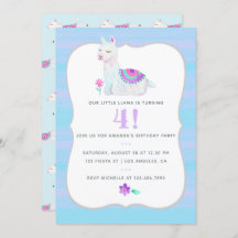 Elke leeftijd Llama-kinderen op zaterdag uitnodigi