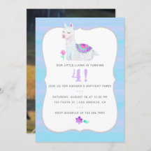 Elke leeftijd Llama-kinderen op zaterdag uitnodigi