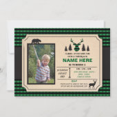 Elke Leeftijd Lumberjack Verjaardag Uitnodigen Che Kaart (Voorkant)