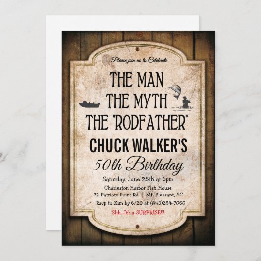 ELKE LEEFTIJD - Mannelijke uitnodiging om de dag v (Voorkant / Achterkant)