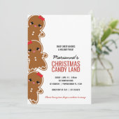 ELKE LEEFTIJD meisje KERST GINGERBREAD candyland f Kaart (Staand voorkant)