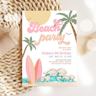 ELKE LEEFTIJD Meisje Pink Peach Beach Party Verjaa Kaart