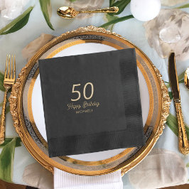 Elke leeftijd mijlpaal elegante Happy Birthday naa Folie Servetten