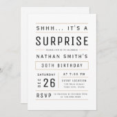 Elke leeftijd Moderne Eenvoudige Typografie Verras Kaart (Voorkant / Achterkant)