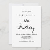 Elke leeftijd moderne minimalistische verjaardagsf kaart (Voorkant)