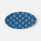 Elke leeftijd & naam gepersonaliseerde gelukkige v papieren bordje (Gekanteld)