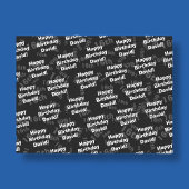 Elke leeftijd & naam gepersonaliseerde gelukkige v tissuepapier