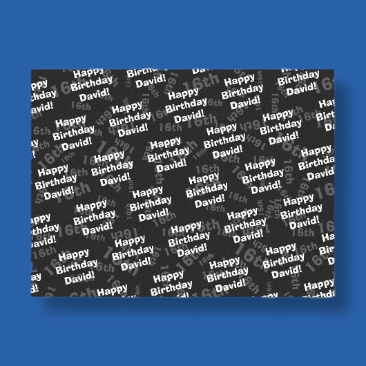 Elke leeftijd & naam gepersonaliseerde gelukkige v tissuepapier