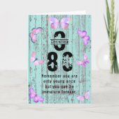 Elke Leeftijd Naam Monogram Grappig 80ste Verjaard Kaart (Voorkant)