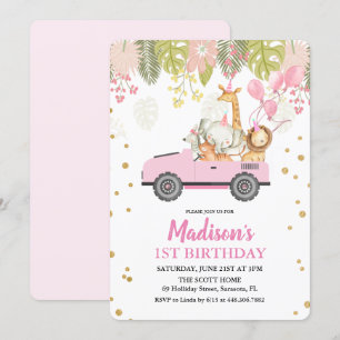 ELKE LEEFTIJD - Oerwoud Safari Girl Birthday Uitno Kaart