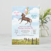 ELKE LEEFTIJD - Paardenballon - uitnodiging (Staand voorkant)