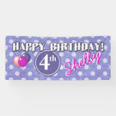 Elke Leeftijd Polka Dot Verjaardag 1 Spandoek (Horizontaal)