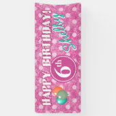 Elke Leeftijd Polka Dot Verjaardag 2 Spandoek (Verticaal)