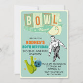 ELKE LEEFTIJD - Retro Bowling Verjaardagsuitnodigi Kaart (Voorkant)
