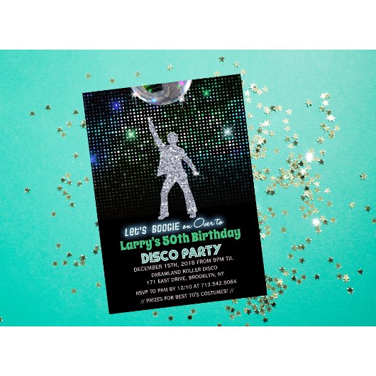 ELKE LEEFTIJD - Retro Disco Verjaardagsfeestje Kaart
