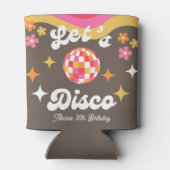Elke leeftijd Retro Groovy 70s Laten we Disco Verj Blikjeskoeler (Achterkant)