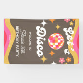 Elke leeftijd Retro Groovy 70s Laten we Disco Verj Spandoek (Horizontaal)