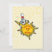 Elke leeftijd retro mascotte bowling verjaardagsfe kaart (Achterkant)