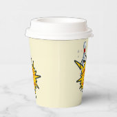 Elke leeftijd retro mascotte bowling verjaardagsfe papieren bekers (Rechts)