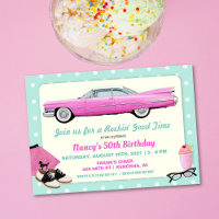 ELKE LEEFTIJD - Retro Pink Cadillac Birthday uit 1