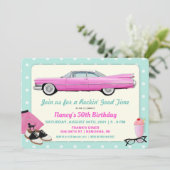 ELKE LEEFTIJD - Retro Pink Cadillac Birthday uit 1 Kaart (Staand voorkant)