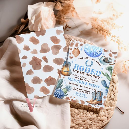 ELKE LEEFTIJD RODEO Cowboy Blauw Bruin Verjaardag Kaart