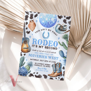 ELKE LEEFTIJD RODEO Cowboy Blue Black Verjaardag Kaart