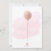 Elke leeftijd, Roos gouden ballonnen roze diamante Kaart (Achterkant)