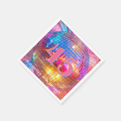 Elke Leeftijd Roze Glitter Custom Disco Ball Verja Servet (Hoek)