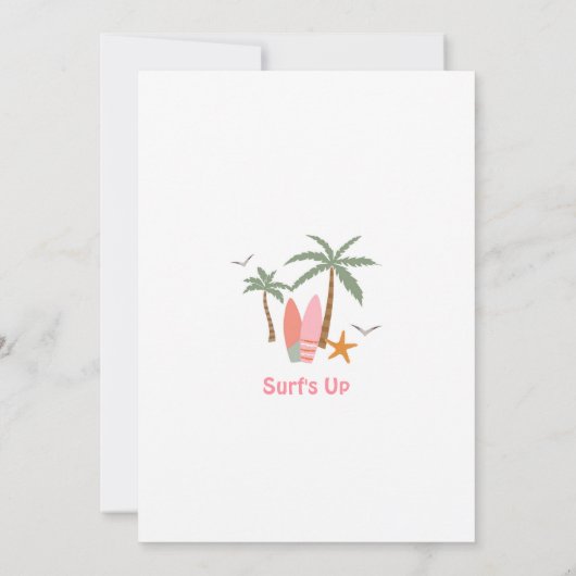 ELKE LEEFTIJD roze Surf omhoog Nodig surfen verjaa Kaart (Achterkant)