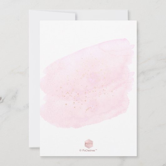 Elke leeftijd, roze Waterverf Champagne 21st Kaart (Achterkant)