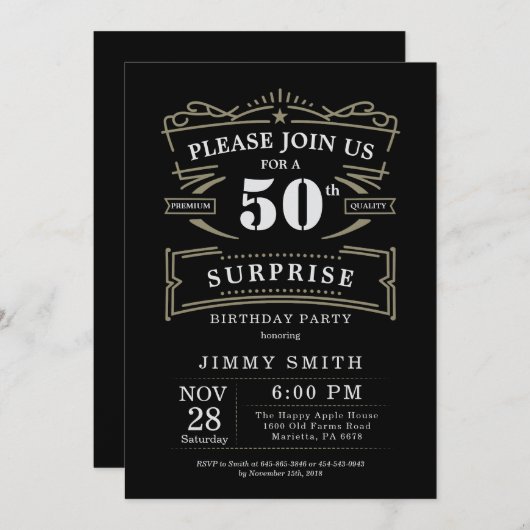  elke leeftijd rustiek thema (Voorkant / Achterkant)