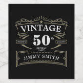  elke leeftijd rustiek thema wijn etiket (Enkel label)