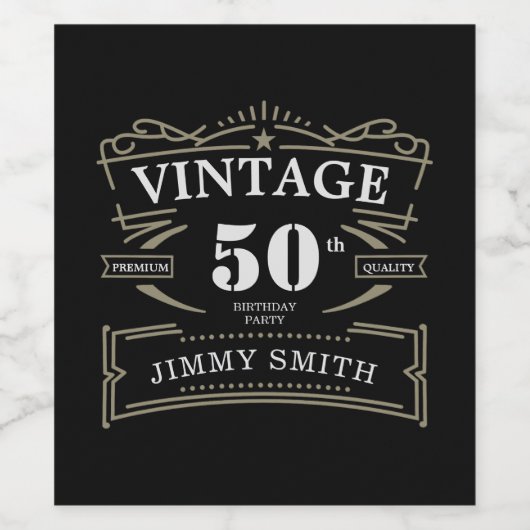  elke leeftijd rustiek thema wijn etiket (Enkel label)