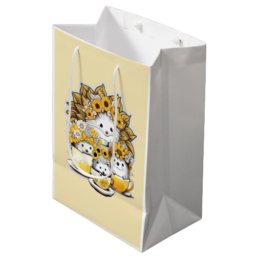 Elke leeftijd Schattigee egel Medium Cadeauzakje (Voorkant Gekanteld)