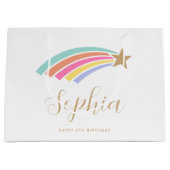 Elke leeftijd schieten ster regenboog gepersonalis groot cadeauzakje (Voorkant)