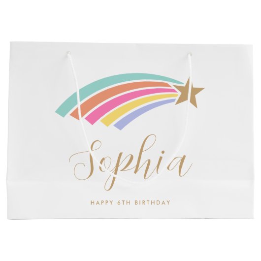 Elke leeftijd schieten ster regenboog gepersonalis groot cadeauzakje (Achterkant)