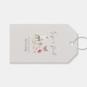 Elke leeftijd slok en verf verjaardag cadeaulabel (Voorkant (Horizontaal))