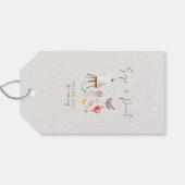 Elke leeftijd slok en verf verjaardag cadeaulabel (Achterkant Horizontaal)