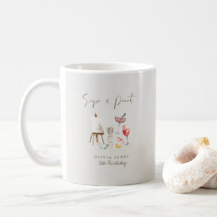 Elke leeftijd slok en verf verjaardag koffiemok