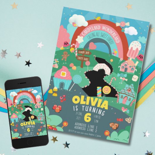 Elke leeftijd, snoep thema verjaardag kaart