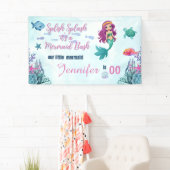 Elke leeftijd Splish Splash Mermaid Bash Meisjes V Spandoek (Insitu)