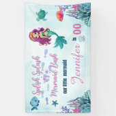 Elke leeftijd Splish Splash Mermaid Bash Meisjes V Spandoek (Verticaal)