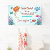 Elke leeftijd Splish Splash Mermaid Bash Meisjes V Spandoek (Insitu)