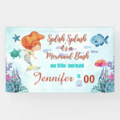 Elke leeftijd Splish Splash Mermaid Bash Meisjes V Spandoek (Horizontaal)