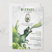 ELKE LEEFTIJD T-Rex Dinosaur Boy's Birthday Party Kaart (Voorkant)