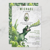 ELKE LEEFTIJD T-Rex Dinosaur Boy's Birthday Party